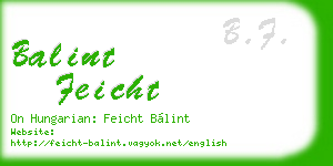 balint feicht business card